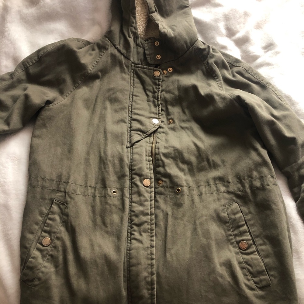 Army green winter jacket